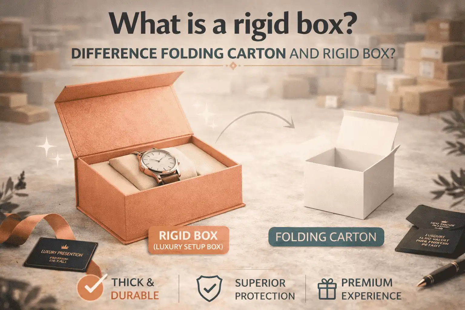 What is a rigid box? Difference folding carton and rigid box?